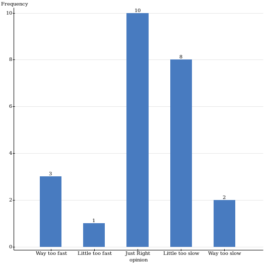 How do you like the pace of the class, so far?